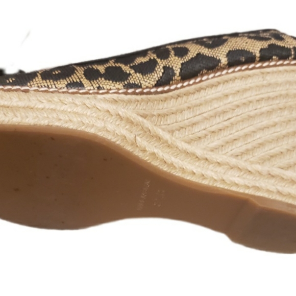 Tory Burch Jackie Leoparx Espadrille wedges sz 8.5 - Picture 5 of 9